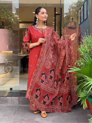 Raghuram Fashion Women Kurta Palazzo Dupatta Set