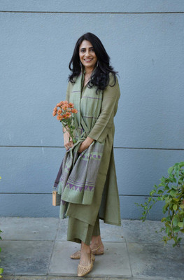 Anni Designer Solid Kurta, Palazzo & Dupatta Set