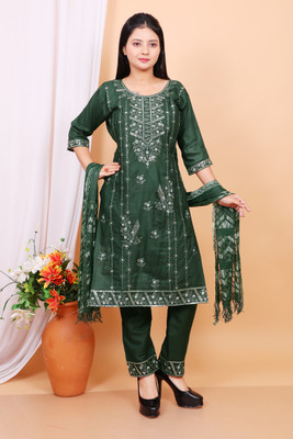 S R RESHMA DRESSES Women Kurti Pant Dupatta Set