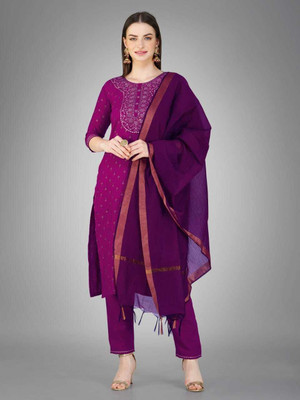 CreationRajvi Embroidered Kurta, Trouser/Pant & Dupatta Set