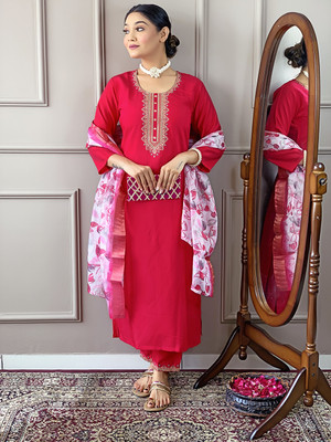 shiv textiles Printed Kurta, Trouser/Pant & Dupatta Set