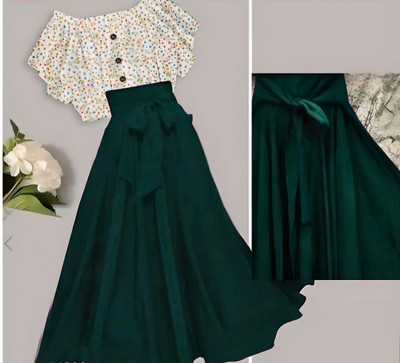 DHYEY CREATION Women Ethnic Top Skirt Set