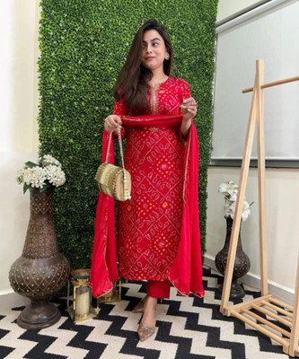 avika fashion Women Kurti Pant Dupatta Set