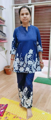 llizasboutique Women Ethnic Top Palazzo Set