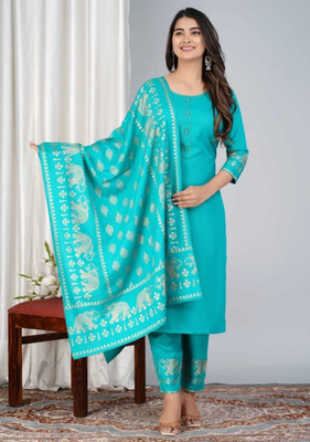JAATNI Printed Kurta, Salwar & Dupatta Set