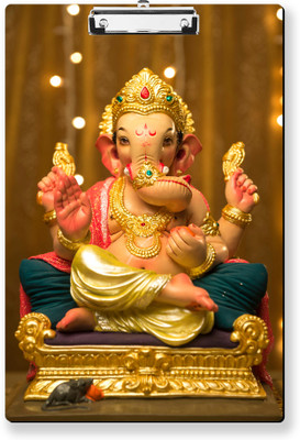 Regalocasila Bhagwan Ganesha Bright Color Digital Printed Exam Pad(Set of 1, Multicolor)