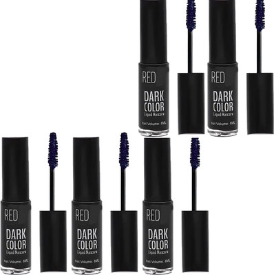 NG MART RED DARK COLOUR MASCARA FOR DYNAMIC SYLISH EYES PACK OF - 5 100 g(BLACK)