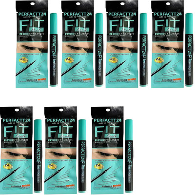 NG MART PERFACTT24 FIT LOOK FLYING EYELINER FOR DYNAMIC & STYLISH EYES PACK OF - 7 140 g(BLACK)