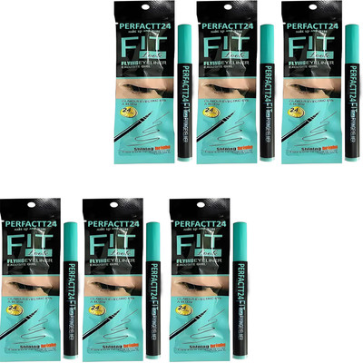 NG MART PERFACTT24 FIT LOOK FLYING EYELINER FOR DYNAMIC & STYLISH EYES PACK OF - 6 120 g(BLACK)