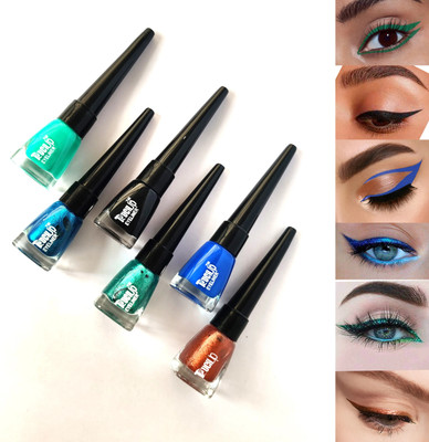 touchup Combo of 3 Glitter and 3 Matte Liquid Long Lasting Eyeliners, 30 ml(Matte Green)