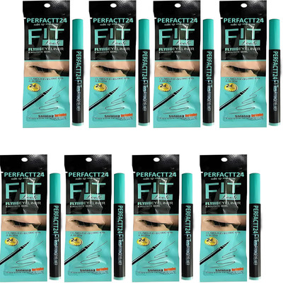NG MART PERFACTT24 FIT LOOK FLYING EYELINER FOR DYNAMIC & STYLISH EYES PACK OF - 8 160 g(BLACK)