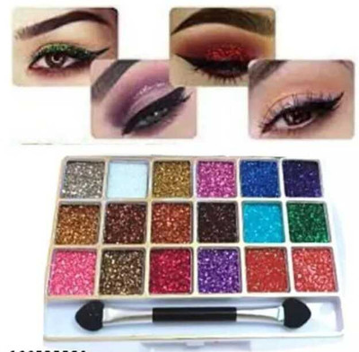 Trendy styler 18 Color Shimmer Glitter Powder multicolor Eyeshadow 18 g(Multicolor)