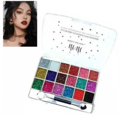 Trendy styler Smudgeproof sparkle glitter eyeshadow palette 18 g(Multicolor)