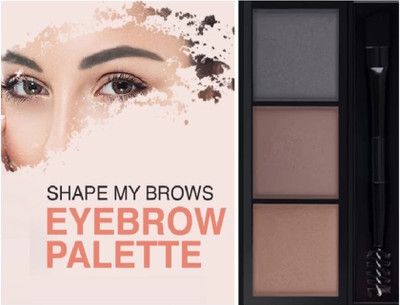 Wiffy Professional best 3 Shades Eyebrow Palette Waterproof Eyebrow Filler with Brush 20 g(multicolor)