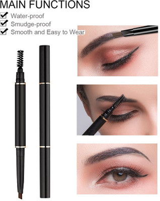 Wiffy BEST PREFECT 2 IN 1 EYEBROW PENCIL FOR WATERPROOF MAKEUP PACK OF 1(BLACK)