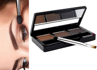 Wiffy 3 Color Eyebrow Powder Cake Palette With 1 Brush 20 g(multicolor)