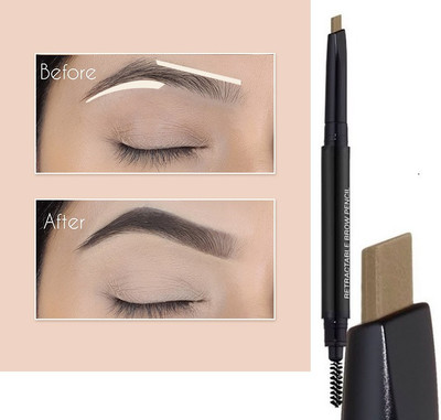 KA-KAIASHA EYEBROW PENCIL 2 IN 1 DUAL SIDED PACK OF 1(BROWN)