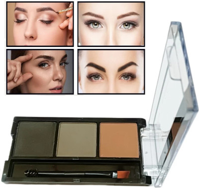 Wiffy 3 Shades Eyebrow Palette | Waterproof Eyebrow Filler with 1 Brush 20 g(multicolor)