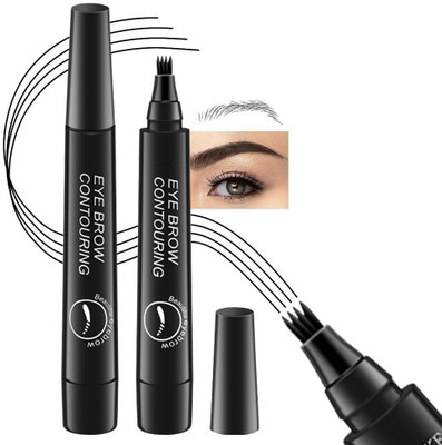 Shree Ganesh Enterprice 4 Point Eyebrow Pencil Black,Waterproof Microblading Eyebrow Pencil Eyebrow Thread(4 m, Pack of1)