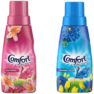 Comfort morning fresh and lilly fresh fabric conditioner 210 ml each(2 x 210 ml)