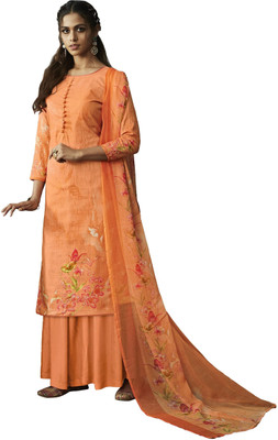 HouseOfCommon Cotton Linen Printed Salwar Suit Material