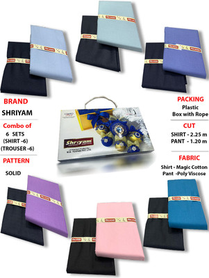 Shriyam Polycotton Printed Shirt & Trouser Fabric
