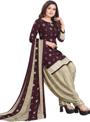 ANIRAV Crepe Printed Salwar Suit Material