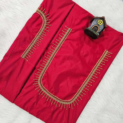 Kaf Art Silk Embellished Blouse Material