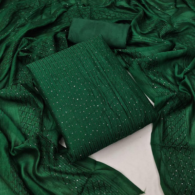 Zanzar Enterprise Pure Cotton Self Design Salwar Suit Material