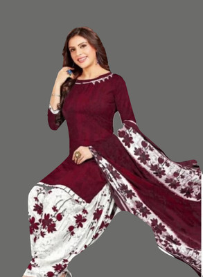 DUTT TEXTILE Crepe Printed Salwar Suit Material
