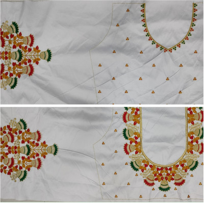 SATARWOMEN Silk Blend Embroidered Blouse Material