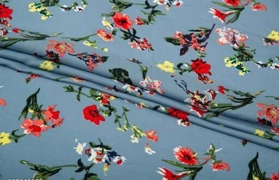 Zoognu Crepe Floral Print Kurta Fabric