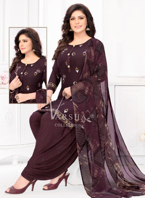 DUTT TEXTILE Crepe Printed Salwar Suit Material