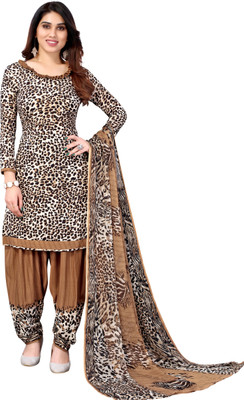 KP CLOTHING Crepe Printed Kurta & Patiyala Material