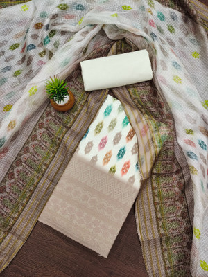 PANZORA Cotton Blend Printed Salwar Suit Material
