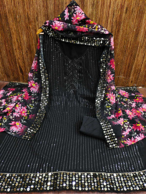 RSTWISTER Cotton Blend Floral Print Kurta & Churidar Material