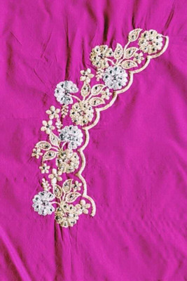 The White Rabbit Art Silk Embroidered Blouse Material