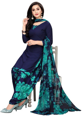Nirvaan Crepe Solid, Floral Print, Printed, Geometric Print Salwar Suit Material