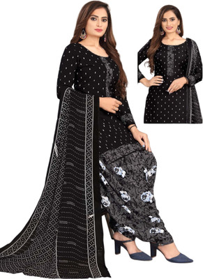 ANIRAV Crepe Printed Salwar Suit Material