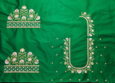 RAMLALLA CREATION Art Silk Embroidered Blouse Material