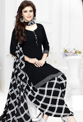 adfab Crepe Printed Kurta & Patiyala Material