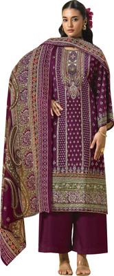 HouseOfCommon Viscose Rayon Embroidered Salwar Suit Material