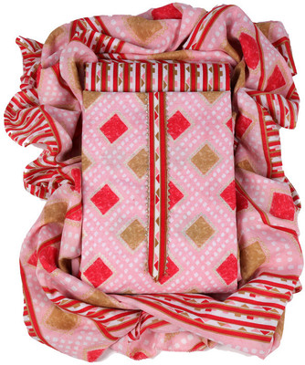 Sun Fashion And Lifestyle Cotton Blend Printed Salwar Suit Material