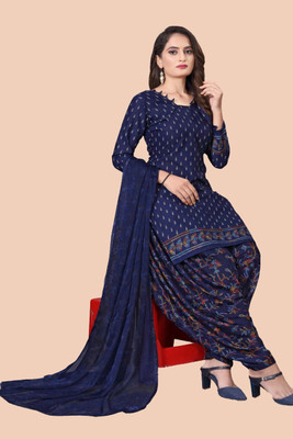HouseOfCommon Crepe Floral Print Kurta & Patiyala Material