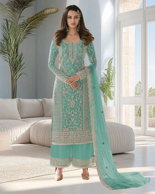 Dealbazaars Corporation Net/Lace Embroidered Salwar Suit Material