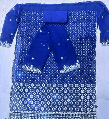 LADYPOTION Georgette Embroidered Salwar Suit Material