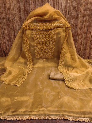 Divastri Organza Embroidered Salwar Suit Material