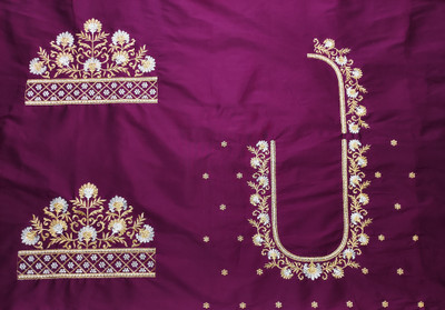RAMLALLA CREATION Art Silk Embroidered Blouse Material