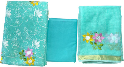 Amaze Ent. Cotton Silk Embroidered Salwar Suit Material