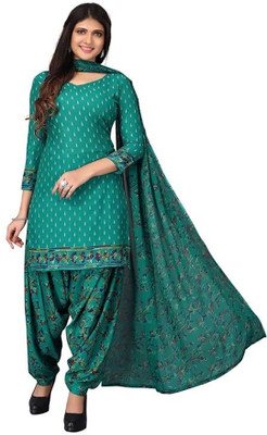 Varishtaa Cotton Blend Printed Kurta & Patiyala Material